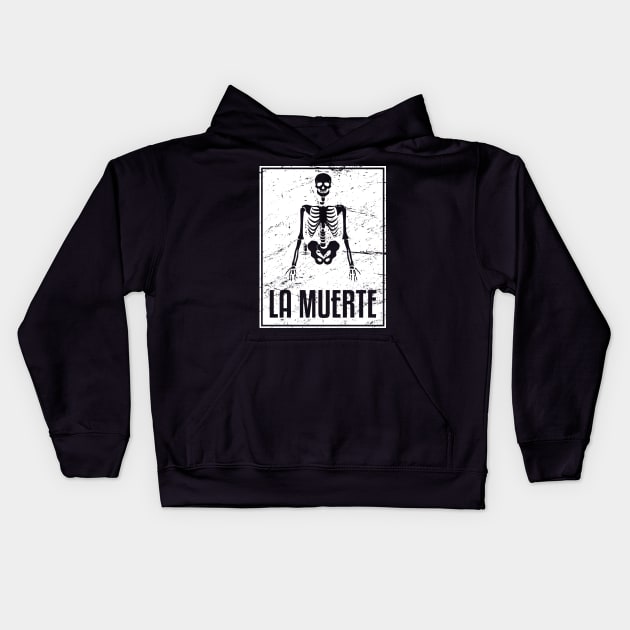 La Muerte | Loteria Mexican Tarot Card Kids Hoodie by MeatMan